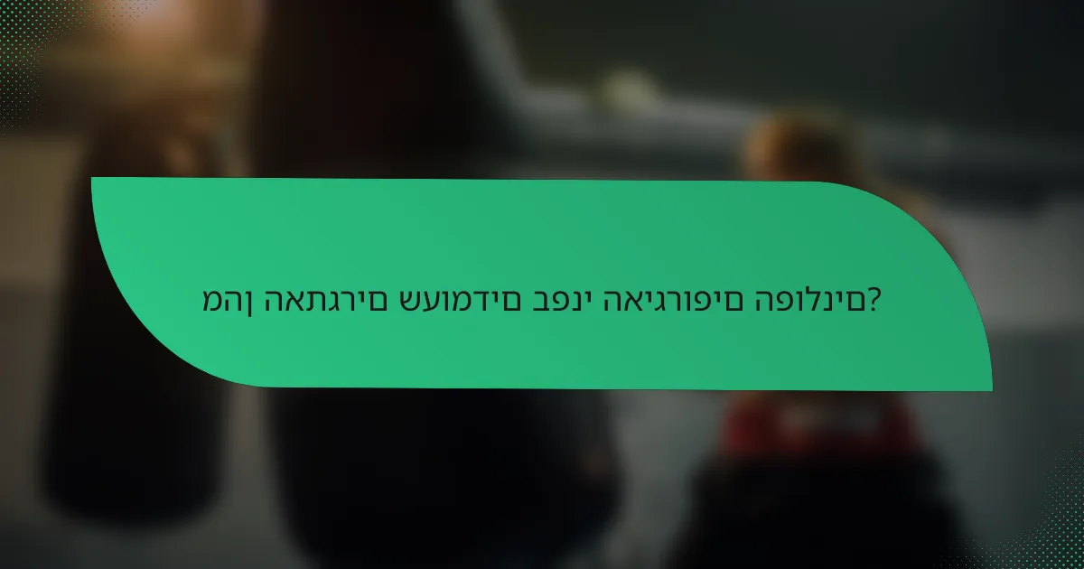 מהן האתגרים שעומדים בפני האיגרופים הפולנים?