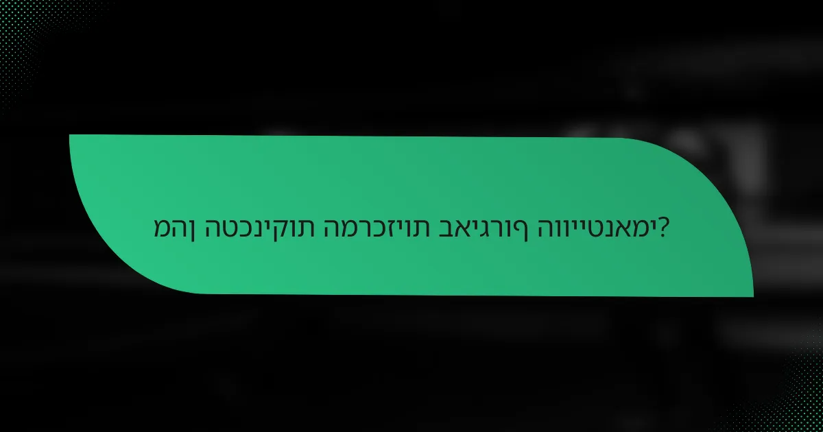 מהן הטכניקות המרכזיות באיגרוף הווייטנאמי?