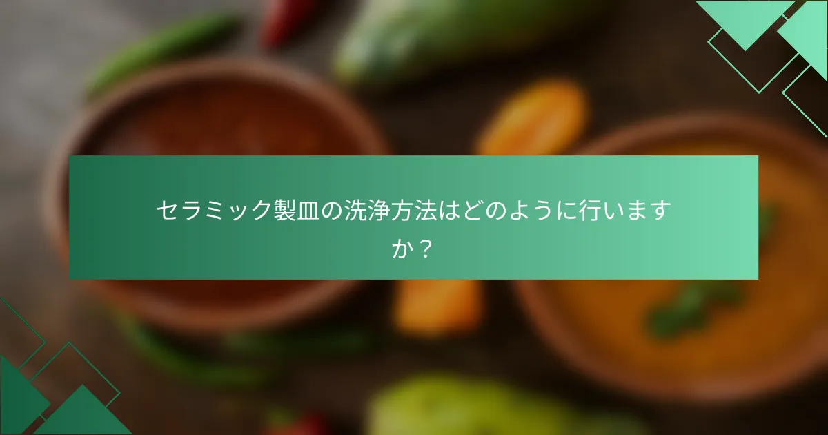 セラミック製皿の洗浄方法はどのように行いますか?